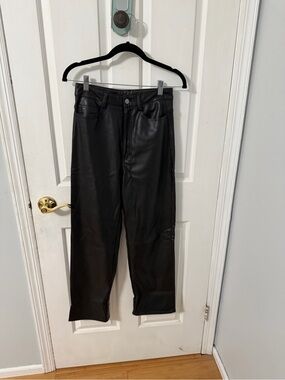 Black leather pants